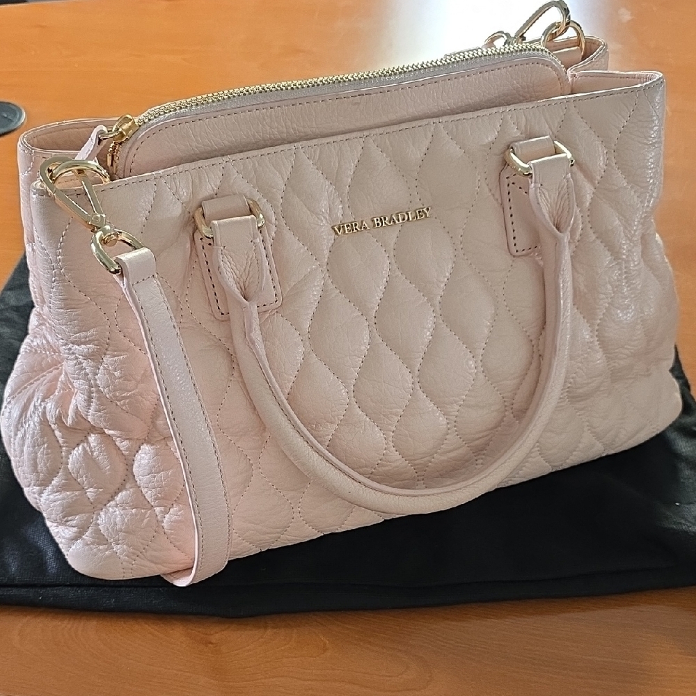 Vera Bradley Light Pink Quilted Satchel